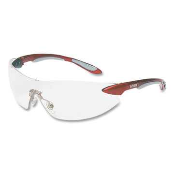Honeywell Uvex™ Ignite Eyewear, Anti-scratch, Metallic Red-silver Frame, Clear Lens freeshipping - TVN Wholesale
